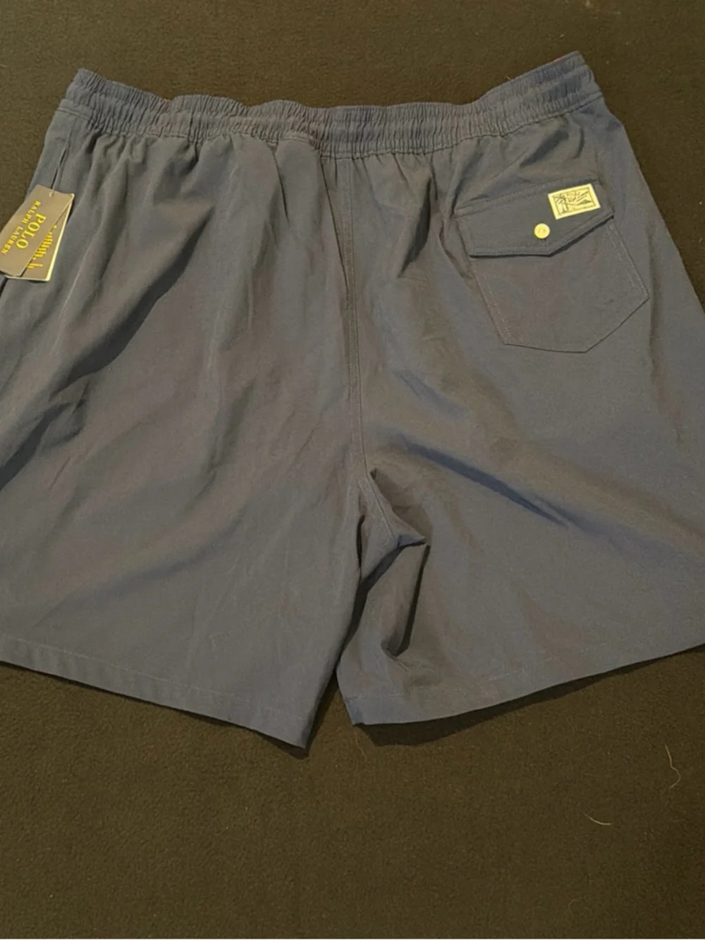 Polo Ralph Lauren Big & Tall Men's Royal Blue Solid Print Swim Trunks 2LT